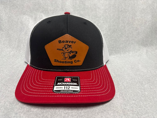 Red and Navy Mesh Trucker Hat