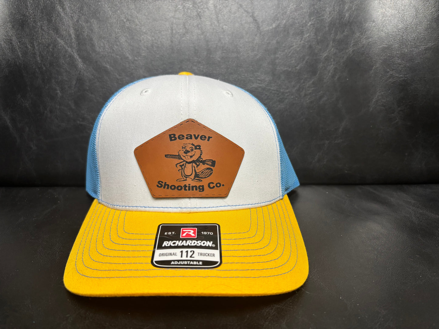 Yellow Bill Sky Blue Mesh Trucker Hat